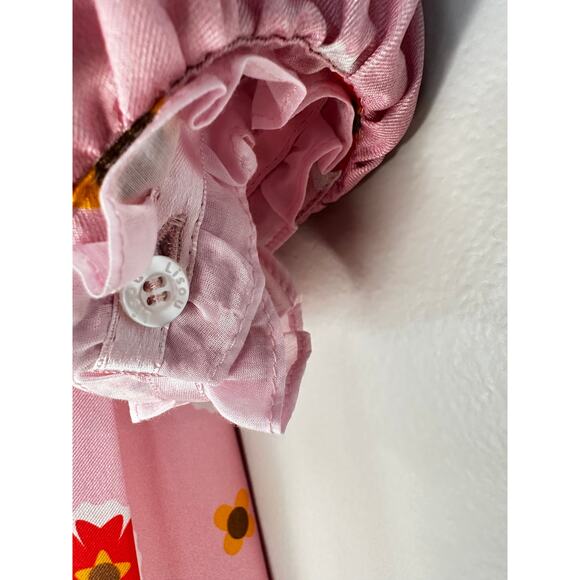 NWOT LISOU Floral Ruffle Long Sleeve Silk Maxi Dress SZ 2 - Picture 12 of 12